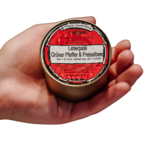 Leberpat&eacute; Gr&uuml;ner Pfeffer & Preiselbeere